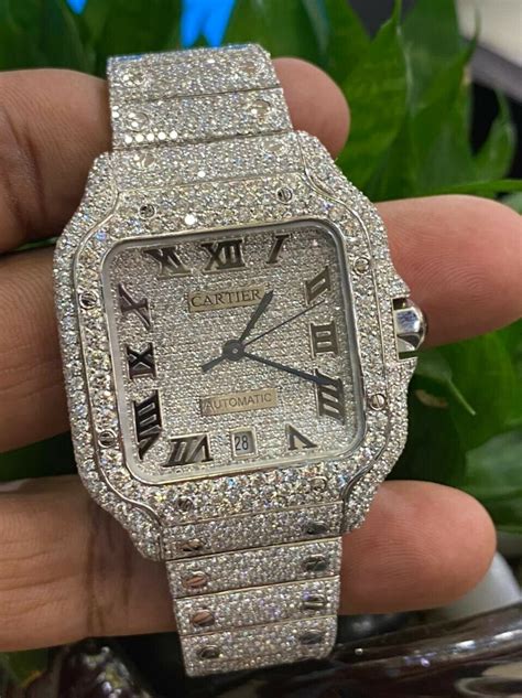 cartier bracelet iced|iced out watch real diamonds.